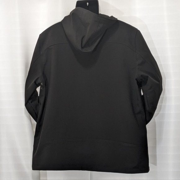 Guess Jacket Men's BlackFull Zip Microfiber Lined With Hoode Raincoats Sz XXL - Picture 7 of 13